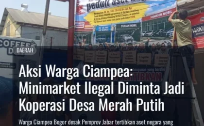 Aksi Warga Ciampea: Minimarket Ilegal Diminta Jadi Koperasi Desa Merah Putih