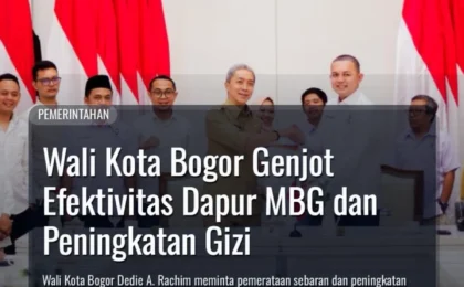 Wali Kota Bogor Genjot Efektivitas Dapur MBG dan Peningkatan Gizi