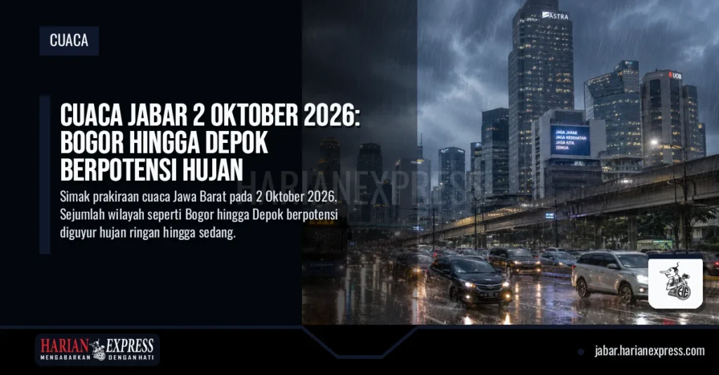 Cuaca Jabar 2 Oktober 2026: Bogor hingga Depok Berpotensi Hujan