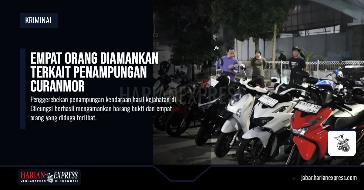 Empat Orang Diamankan Terkait Penampungan Curanmor