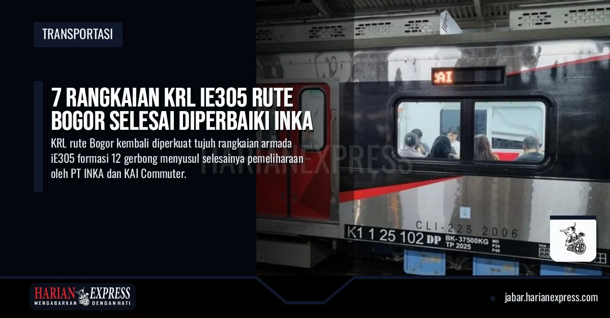 7 Rangkaian KRL iE305 Rute Bogor Selesai Diperbaiki INKA