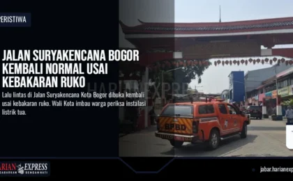 Jalan Suryakencana Bogor Kembali Normal Usai Kebakaran Ruko