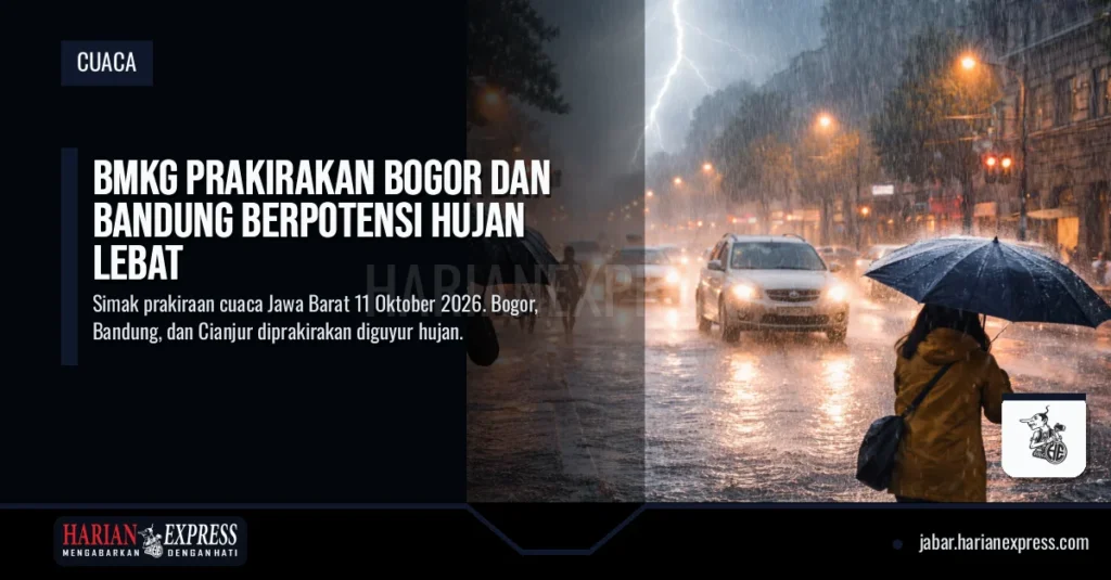BMKG Prakirakan Bogor dan Bandung Berpotensi Hujan Lebat