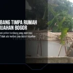 Pohon Tumbang Timpa Rumah Warga Pamijahan Bogor