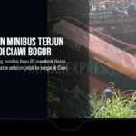 Kecelakaan Minibus Terjun ke Sungai di Ciawi Bogor