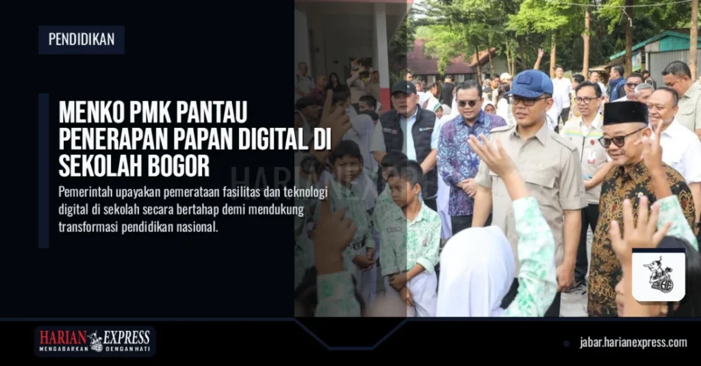Menko PMK Pantau Penerapan Papan Digital di Sekolah Bogor