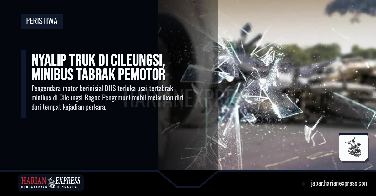 Nyalip Truk di Cileungsi, Minibus Tabrak Pemotor